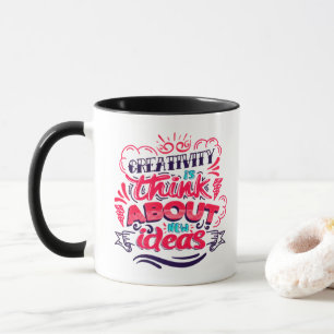 Kreativität Neue Ideen Motivierende schwarze Akzen Tasse