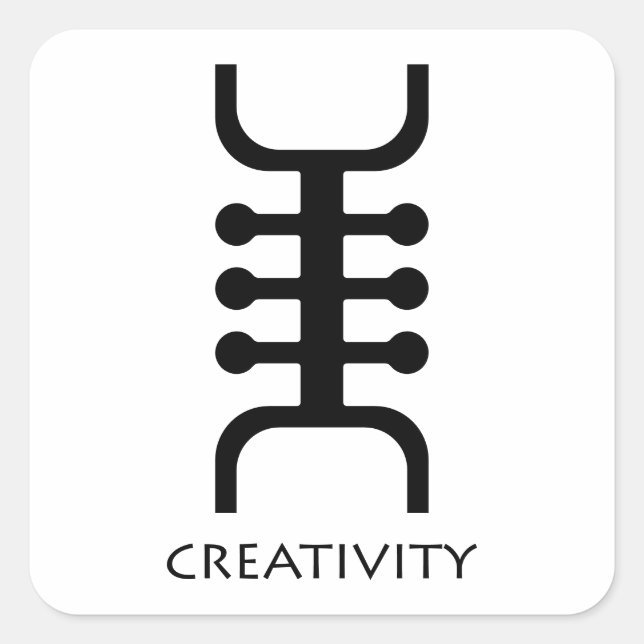Kreativität ( Osidan ) Adinkra Symbol Sticker (Vorderseite)