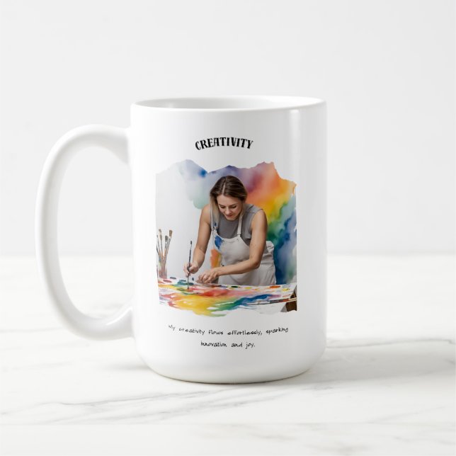 Kreativität Positive Affirmative Card Kaffeetasse (Links)
