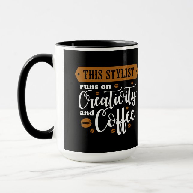 Kreativität und Kaffee Tasse (Links)