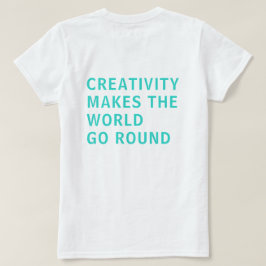 Kreativitätsangebot Blaue Typografie Zurück Print T-Shirt