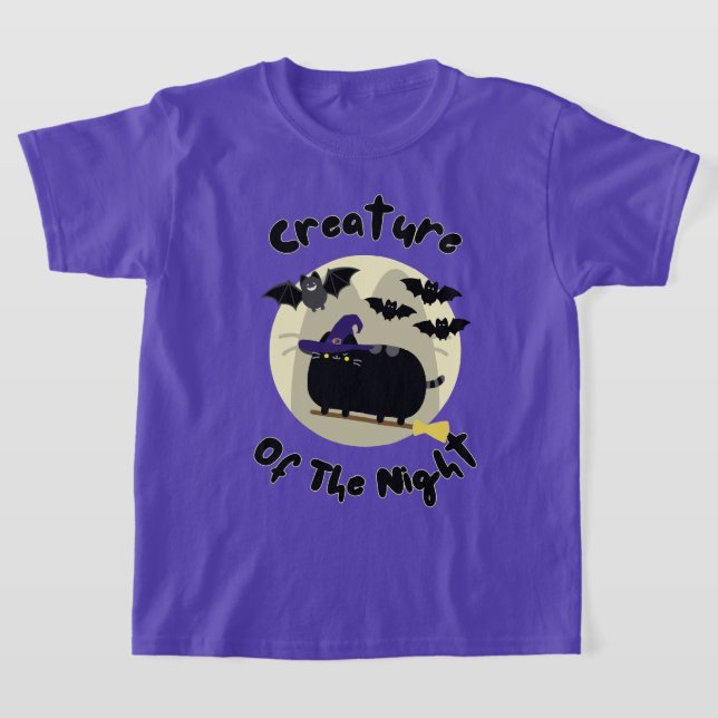 Kreatur des Hexenkattierkunstwerks der Nacht T-Shirt (Ablage )