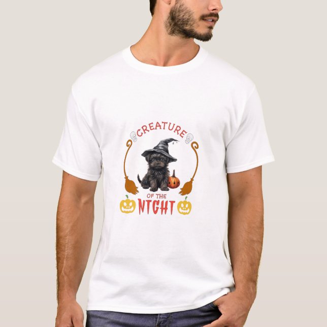 Kreatur des Nachtfliegers Airedale T-Shirt (Vorderseite)