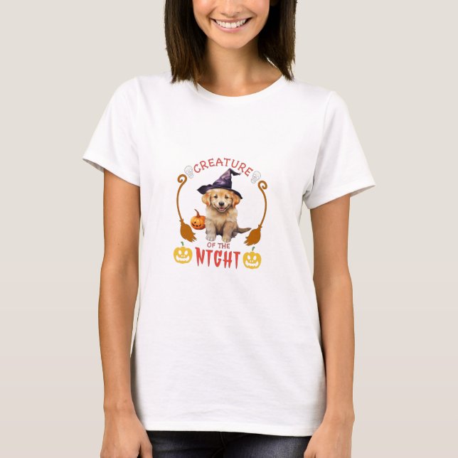 Kreatur des Nachtgoldenen Retriever T-Shirt (Vorderseite)