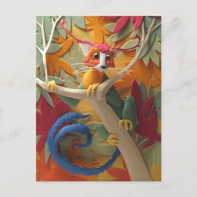 Kreatur im Baumposter Postkarte (Vorderseite)