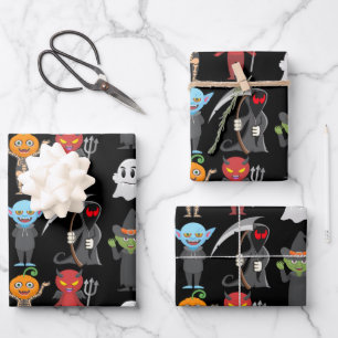 Kreaturen des grauenhaften Halloween Geschenkpapier Set