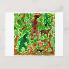 Kreaturen im Tiefwald auf der Postkarte