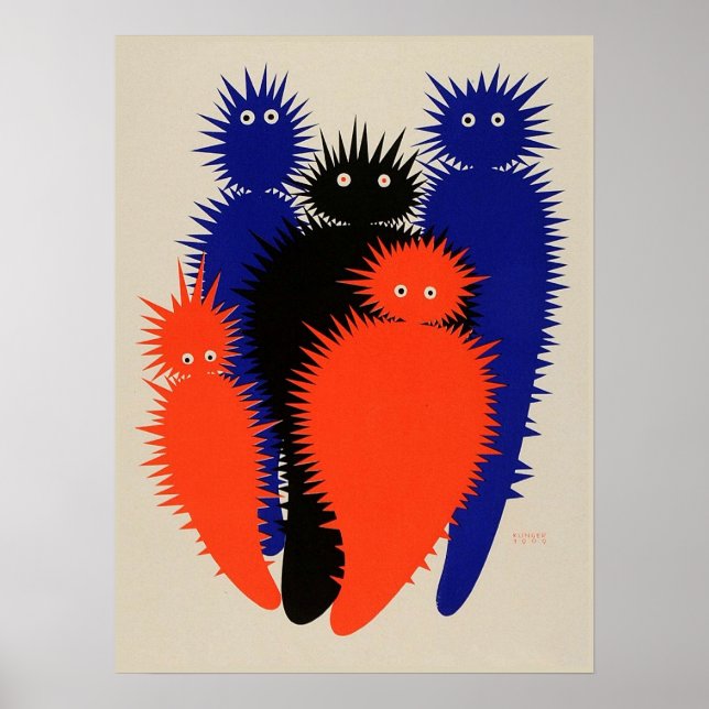 Kreaturen von Julius Klinger um 1909 Poster (Vorne)