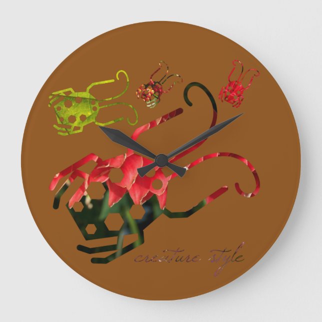 Kreaturenstil Große Wanduhr (Vorderseite)