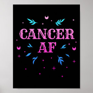 Krebs Af rosa Krebs Zodiac-Schildkröte Horoskop Ge Poster