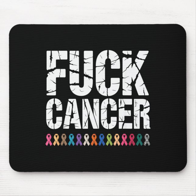 Krebs alle Bänder Krebsbewusstsein Überlebender  Mousepad (Vorne)