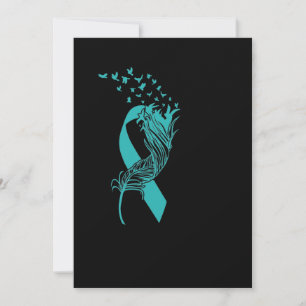 Krebs Aquamarine Ribbon Feather Birds Save The Date