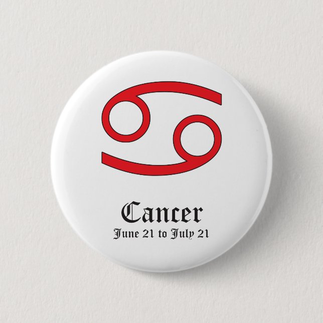 KREBS ASTROLOGISCHES SIGN, SYMBOL ZODIAC BUTTON (Vorderseite)