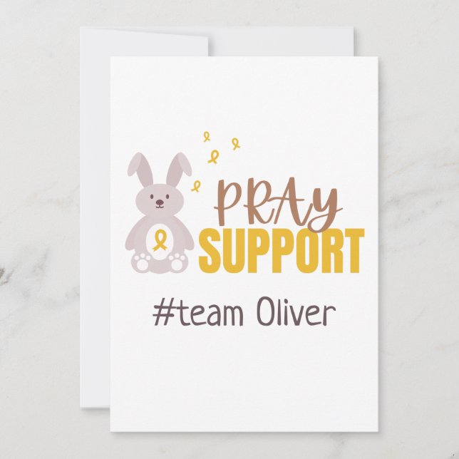 Krebs bei Kindern. Angepasste Bettenunterstützung  Einladung (Vorderseite)