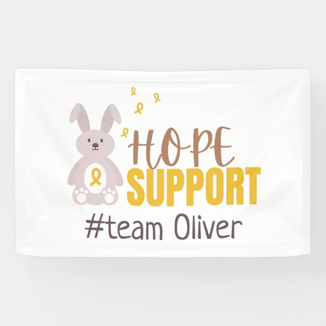 Krebs bei Kindern. Custom #team name.support Banne Banner (Horizontal)