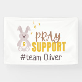 Krebs bei Kindern. Eigene Bettunterstützung Banner