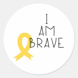 Krebs bei Kindern. Ich bin tapfer. Aufkleber & Eti