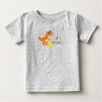 Krebs bei Kindern. Ich bin tapfer. Baby T - Shirt