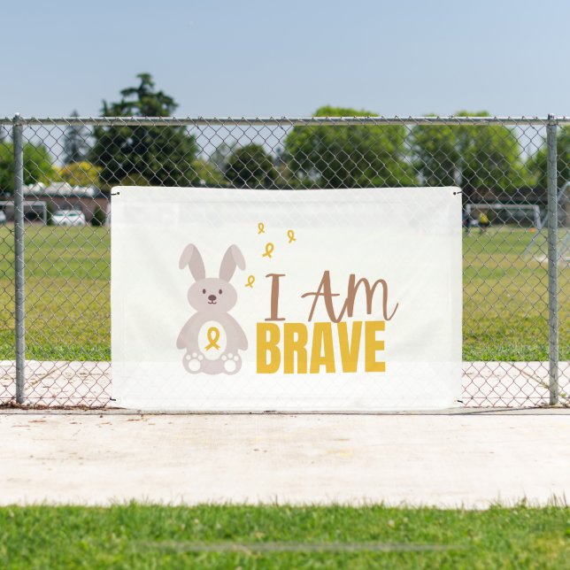 Krebs bei Kindern. Ich bin tapfer. Banner Außenzei (Insitu)