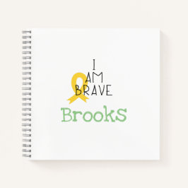 Krebs bei Kindern. Ich bin tapfer.Benutzerdefinier Notizbuch