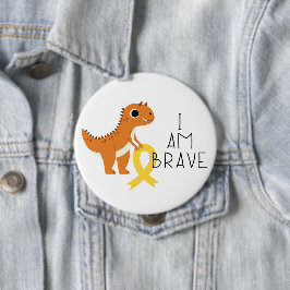 Krebs bei Kindern. Ich bin tapfer. Button