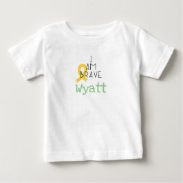 Krebs bei Kindern. Ich bin tapfer.Custom Baby T -  T-shirt
