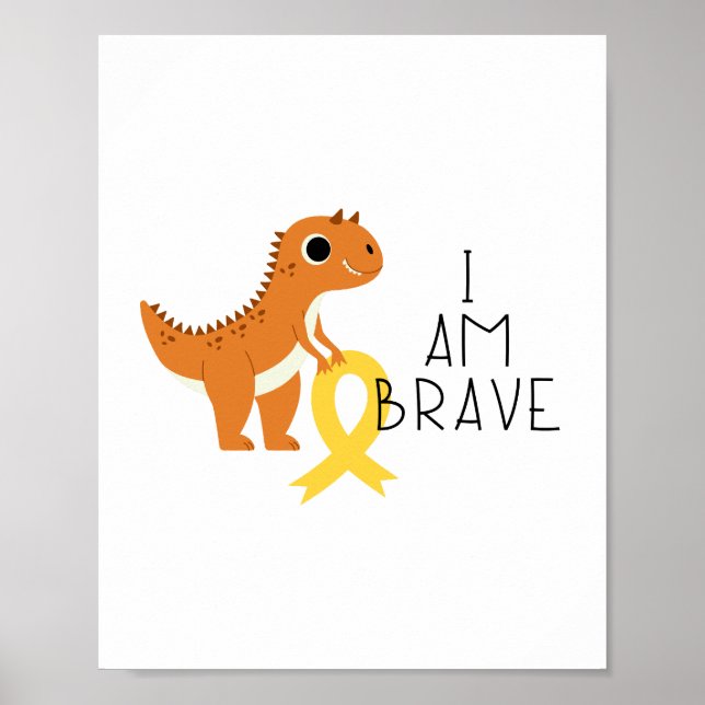 Krebs bei Kindern. Ich bin tapfer. Poster & Prints (Vorne)