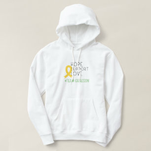 Krebs bei Kindern. #teamName Custom Pullover Hoodi
