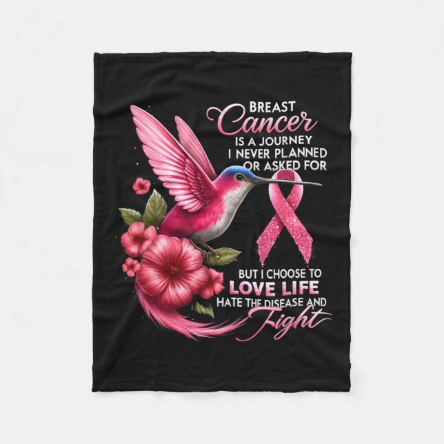 Krebs Brustkrebs ist eine Reise, die ich nie gepla Fleecedecke (Vorderseite)