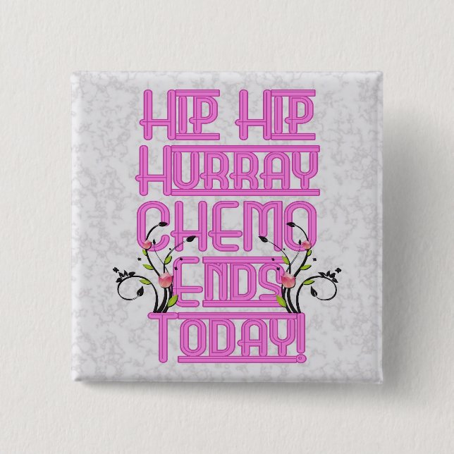 Krebs Chemo Überlebend-Button Button (Vorderseite)