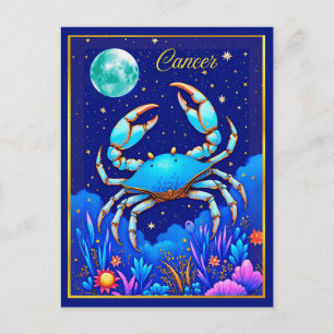Krebs das Krebszeichen Zodiac Postkarte