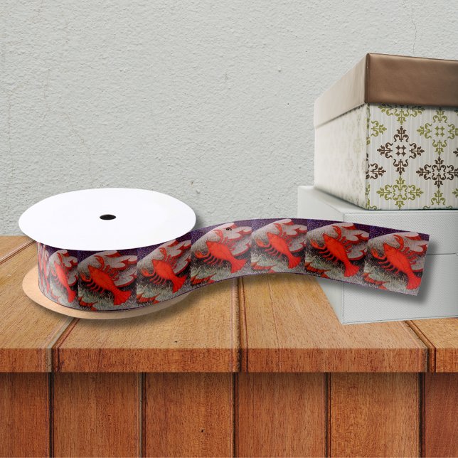 Krebs der Krebs Zodiac Geburt Party Satinband (Cancer the Crab Zodiac Sign Birthday Party Satin Ribbon)