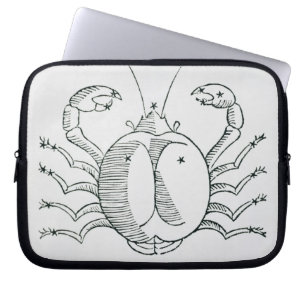 Krebs (die Krabbe) eine Illustration vom Laptopschutzhülle