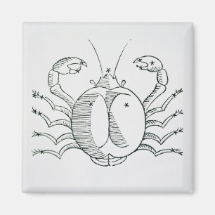 Krebs (die Krabbe) eine Illustration vom Magnet