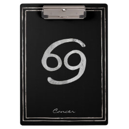 Krebs die Krabbe hammered silber stilisierte Astro Klemmbrett