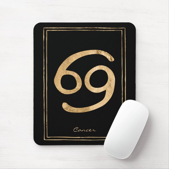 Krebs die Krabbe Hammergold stilisierte Astrologie Mousepad (Mit Mouse)