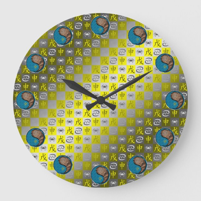 Krebs & Erdaffe Große Wanduhr (Vorderseite)