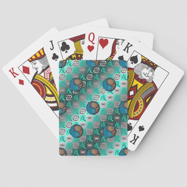 Krebs & Erde Hund Classic Spielkarten (Rückseite)