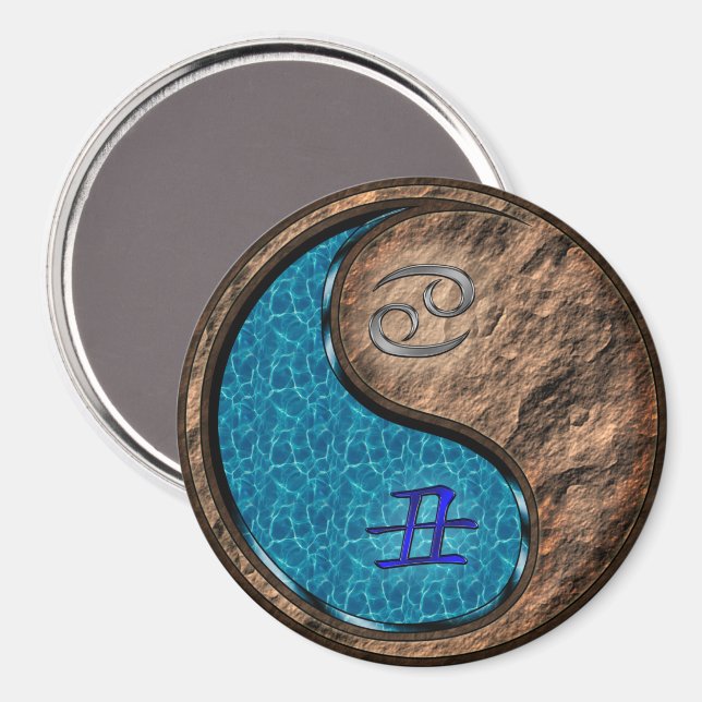 Krebs & Erde Ochse Magnet (Vorderseite/Rückseite)