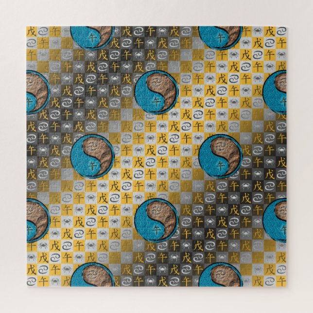 Krebs & Erde Pferd Puzzle (Vertikal)