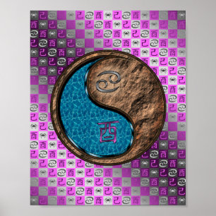 Krebs & Erde-Runder Poster