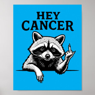 Krebs F U Lustiger Waschbär Mittelfinger Unterstüt Poster