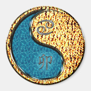 Krebs & Feuer Kaninchen Magnet