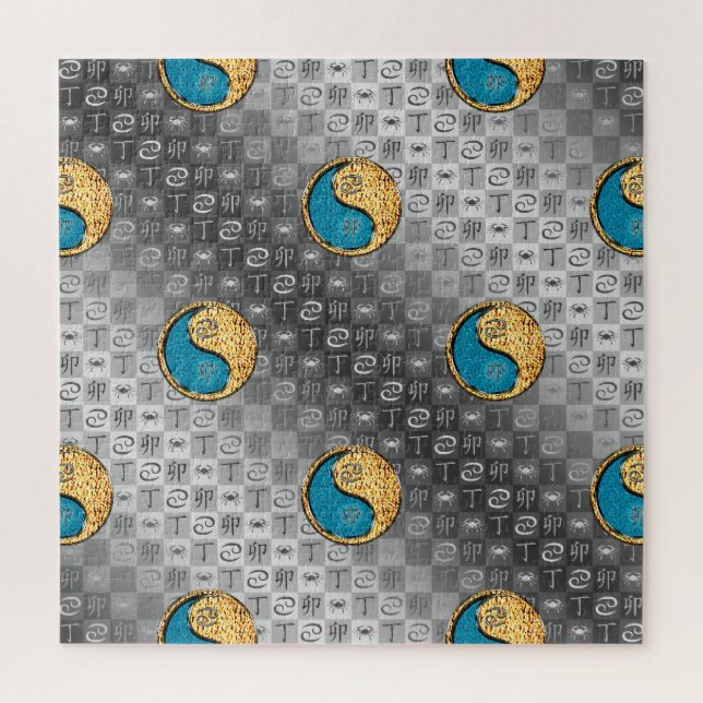Krebs & Feuer Kaninchen Puzzle (Vertikal)