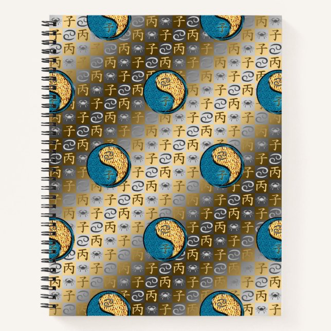 Krebs & Feuer-Ratte Notizbuch (Vorderseite)