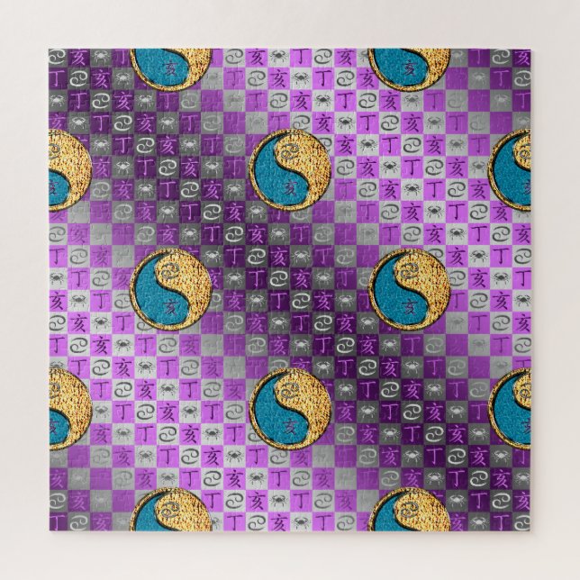 Krebs & Feuer-Schwein Puzzle (Vertikal)