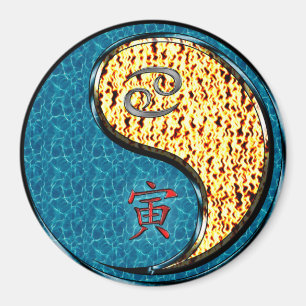 Krebs & Feuer Tiger Magnet