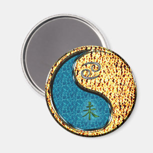 Krebs & Feuer Ziege Magnet