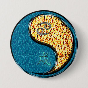 Krebs & Feuerhund Button