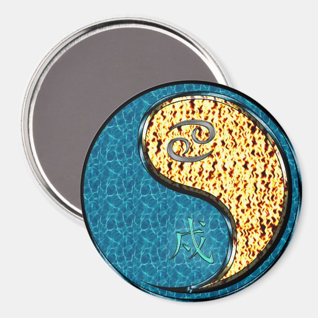 Krebs & Feuerhund Magnet (Vorderseite/Rückseite)
